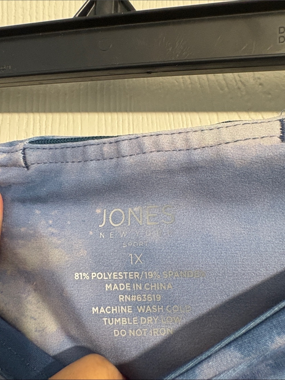 Jones New York Navy and White Cloud-Print Leggings - Picture 2 of 6
